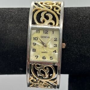 Gold Floral Quartz Watch